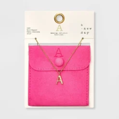 Gold Dipped Cubic Zirconia Initial Pendant Necklace - A New Day™ Gold -A NEW DAY Shop GUEST 581b6c1a 8197 4faf 8979 2678e5745d24