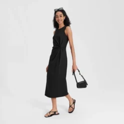 Women's Side-Knot Midi Sundress - A New Day™