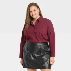 Women's Long Sleeve Relaxed Fit Button-Down Boyfriend Shirt - A New Day™ -A NEW DAY Shop GUEST 5efaea0b 3457 45a2 85f8 e2ef4a5a93b1