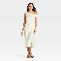 Women's Satin Maxi Dress - A New Day™ Cream -A NEW DAY Shop GUEST 5ff064a8 b871 4075 b11a 2eb45651643c