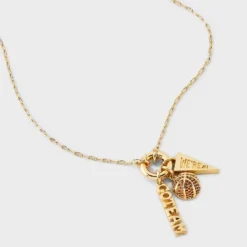 14K Gold Dipped Cubic Zirconia Basketball Charm Necklace - A New Day™ Gold -A NEW DAY Shop GUEST 5ff201fd ee15 4b15 b85c 7ff849a0f8bf