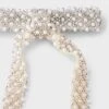 Beaded Pearl Argyle Bow Hair Barrette - A New Day™ Ivory