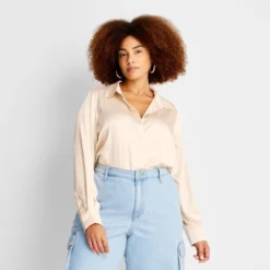 Women's Long Sleeve Button-Front Shirt - A New Day™ -A NEW DAY Shop GUEST 61d17851 9aaa 4964 bd5d b758a99c0de3