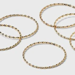 Twisted Bangle Bracelet Set 6pc - A New Day™ Gold -A NEW DAY Shop GUEST 62d13976 07bd 4ed9 adc2 641f00adff79
