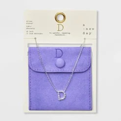 Silver Plated Cubic Zirconia Initial Pendant Necklace - A New Day™ Silver -A NEW DAY Shop GUEST 631faa6d 8a76 41ed bb3d fa03f5cd1ab5