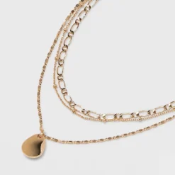 Smooth Drop Multi-Strand Pendant Necklace - A New Day™ Gold -A NEW DAY Shop GUEST 649313d9 24fd 4745 a211 5c9938de060d