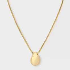 14K Gold Plated Puffed Teardrop Pendant Necklace - A New Day™ Gold 9 14K Gold Plated Puffed Teardrop Pendant Necklace - A New Day™ Gold -A NEW DAY Shop GUEST 65698d3f 1627 430f 913f 8e6e78929129