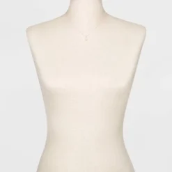 Pearl And Rhinestone Pendant Necklace - A New Day™ Silver