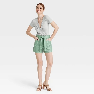 Women's Short Sleeve V-Neck Linen T-Shirt - A New Day™ 4 Women's Short Sleeve V-Neck Linen T-Shirt - A New Day™ - Image 2