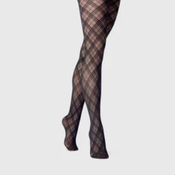 Women's Bias Plaid Tights - A New Day™ Black -A NEW DAY Shop GUEST 6861f1fb 749e 4209 9e99 17fe2eeb5467