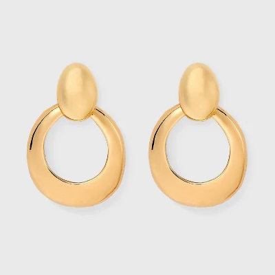 Drop Door Knocker Earrings - A New Day™ Gold 5 Drop Door Knocker Earrings - A New Day™ Gold - Image 3