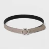 Women's Oval Tapered Center Bar Reversible Belt - A New Day™ Black/Gray -A NEW DAY Shop GUEST 69e68a56 90c4 47ba a8c1 47af90b96961