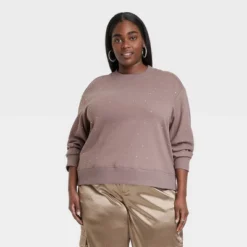 Women's Jeweled Pullover Sweatshirt - A New Day™ -A NEW DAY Shop GUEST 6a3c629d 3cbf 44c9 8be6 5b0ab8a4707d
