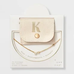 14K Gold Dipped Cubic Zirconia Initial Necklace - A New Day™ -A NEW DAY Shop GUEST 6a446b4a 993b 459d b601 2fafcb9254ef