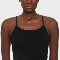 Sterling Silver Open Heart Cubic Zirconia Necklace - A New Day™: Spring Ring Clasp, 16" Pendant