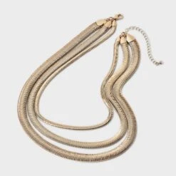 Snake Chain Multi-Strand Necklace - A New Day™ Gold -A NEW DAY Shop GUEST 6c836e26 15a8 489a ac70 cba2913367c7