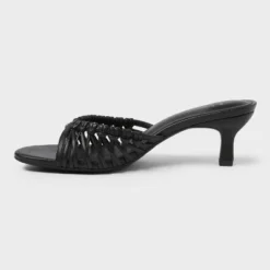 Women's Clarisse Strappy Kitten Heels With Memory Foam Insole - A New Day™