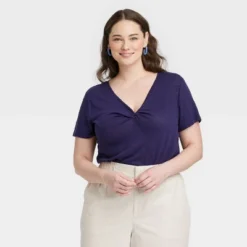 Women's Short Sleeve V-Neck Linen T-Shirt - A New Day™ 16 Women's Short Sleeve V-Neck Linen T-Shirt - A New Day™ -A NEW DAY Shop GUEST 6d14108b cf25 4614 ba2c f99a0c5a875a