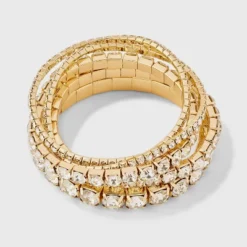 Cupchain Stretch Bracelet Set 5pc - A New Day™ Gold/Clear -A NEW DAY Shop GUEST 6dd969ca 091c 491b a085 94eeebab014c