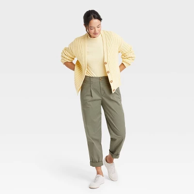Women's High-Rise Pleat Front Tapered Chino Pants - A New Day™ 4 Women's High-Rise Pleat Front Tapered Chino Pants - A New Day™ - Image 2