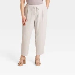 Women's High-Rise Tapered Fluid Ankle Pull-On Pants - A New Day™ Gray -A NEW DAY Shop GUEST 6eaead1d b493 48d2 9337 b59a14777c70