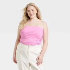 Women's Slim Fit Ruched Tube Top - A New Day™ -A NEW DAY Shop GUEST 71f2f1ec e170 4b14 9a9e 5d8e5ddd9853