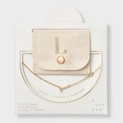 14K Gold Dipped Cubic Zirconia Initial Necklace - A New Day™ -A NEW DAY Shop GUEST 721c42b7 dfc3 4732 81a4 f3492433e5a5