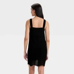 Women's Crochet Mini Shift Dress - A New Day™