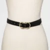 Women's Double Buckle Belt - A New Day™ Black -A NEW DAY Shop GUEST 74b6a8f2 77ce 4e6e a930 eb21b9626602