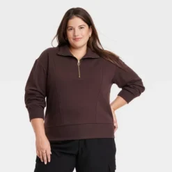 Women's Quarter Zip Sweatshirt - A New Day™ -A NEW DAY Shop GUEST 74fd1025 18be 4537 aac8 02aafa2e045a