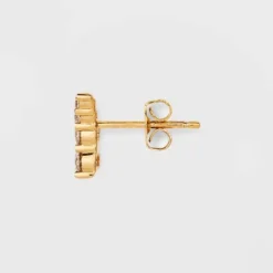 14K Gold Plated Cubic Zirconia Duo Stud Earring Set - A New Dayâ„¢ Gold