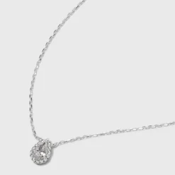 Sterling Silver Teardrop Cubic Zirconia Halo Station Necklace - A New Day™ Silver -A NEW DAY Shop GUEST 790dd203 c78f 4a80 8ad9 19b66e322d89