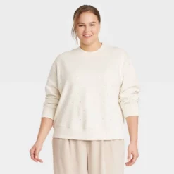 Women's Jeweled Pullover Sweatshirt - A New Day™ -A NEW DAY Shop GUEST 797cd6d6 17d1 4537 a354 246c711d7642