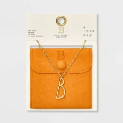 Gold Dipped Scattered Cubic Zirconia Initial Pendant Necklace - A New Day™ Gold -A NEW DAY Shop GUEST 7a9ae578 7890 40d4 b624 9ccf0e47b30e
