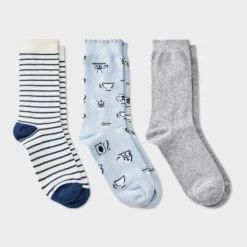 Women's Teacups Scallop Cuff 3pk Crew Socks - A New Day™ Blue/Heather Gray/Navy 4-10 -A NEW DAY Shop GUEST 7d7fb45d a2dd 4998 bca1 59a339673c81