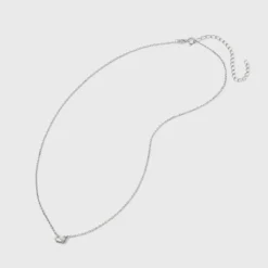 Sterling Silver Prong Set Oval Cubic Zirconia Necklace - A New Day™ Silver: Polished Cable Chain, Spring Ring Clasp -A NEW DAY Shop GUEST 7d94ec84 88e5 4cac 92d1 cb7b5e3df914