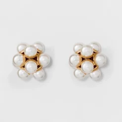 Simulated Pearl Stud Earrings - A New Day™ Gold: Nickel-Free, Post Closure, Zinc Material -A NEW DAY Shop GUEST 7f94f9ae 2513 4fdb 8082 22d86fc7fec9