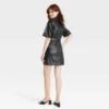 Women's Short Sleeve Faux Leather Shirtdress - A New Day™ -A NEW DAY Shop GUEST 82d2366f 3048 4149 a1c8 db89b667ee4f