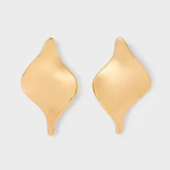 Twisted Post Earrings - A New Day™ Gold: Hypoallergenic Zinc Linear Earrings, Metallic Finish, 1.19" Length -A NEW DAY Shop GUEST 843a4b48 5e8b 4631 83ed 3810734deafb