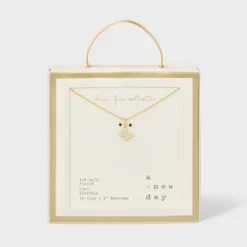 Cubic Zirconia 14k Gold Plated Pave Necklace With Extender - A New Day™ -A NEW DAY Shop GUEST 84a9fcce 3ae5 416e a4a3 aed3ab3dc11f