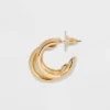 Smooth Hoop Earring Set 3pc - A New Day™ Gold: Nickel-Free Metal, Post Closure -A NEW DAY Shop GUEST 850785c6 c1f8 496d 828a 55727f5de3aa