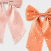 Shimmer Chiffon Hair Bow With Pearls Set 2pc - A New Day™: Solid Pattern, Recycled Polyester, All Hair Types -A NEW DAY Shop GUEST 854c837a aabf 48f8 8011 c074e799332e