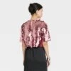 Women's Short Sleeve Paillettes - A New Day™ -A NEW DAY Shop GUEST 859e79ef 1bb7 4bff 8e95 df17e98d6d6b