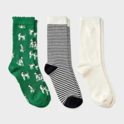 Women's Dogs Scallop Cuff 3pk Crew Socks - A New Day™ Green/White/Black 4-10 7 Women's Dogs Scallop Cuff 3pk Crew Socks - A New Day™ Green/White/Black 4-10 -A NEW DAY Shop GUEST 87589451 786c 4cbc 805f bdfd3f7181d8