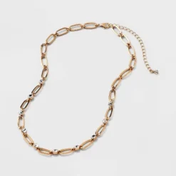 Channel And Station Chain Necklace - A New Day™ Gold -A NEW DAY Shop GUEST 880b8e0e 0b89 4aed bb21 879d6b23c62a