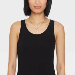 Valentine's Day Gold 3 Row With Textured Heart Necklace - A New Day™ Gold: Nickel-Free Multi-Strand Jewelry