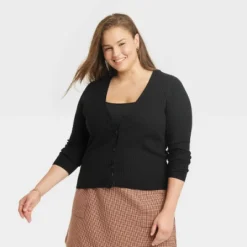 Women's Fine Gauge Ribbed Cardigan - A New Day™ -A NEW DAY Shop GUEST 8a8f95e3 1487 4473 807a c4bf73bb33bb