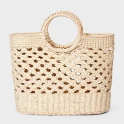 Straw Circle Handle Tote Handbag - A New Day™ Ivory: Woven Structured Bag, Paper Straw Material 11 Straw Circle Handle Tote Handbag - A New Day™ Ivory: Woven Structured Bag, Paper Straw Material -A NEW DAY Shop GUEST 8caede51 ab7d 48e7 be57 20266cb46d2e