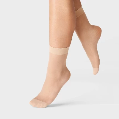 Women's 20D Sheer 3pk Anklet Socks - A New Day™ 3 Women's 20D Sheer 3pk Anklet Socks - A New Day™