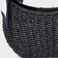 Straw Mini Bag With Bow - A New Day™ Black: Woven Paper Straw, Structured Shoulder Handbag, Single Handle, Solid Pattern -A NEW DAY Shop GUEST 9523af10 a342 43a2 acdc 048ba0b7b5c1